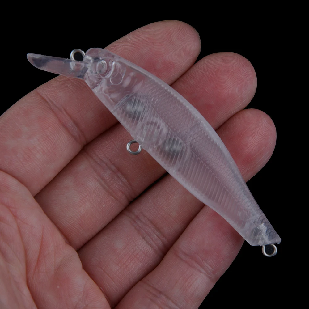 Chan'sHuang 20 piezas cebo en blanco sin pintar 8,5 cm 8g sonajero flotante Minnow DIY hecho a mano señuelo de pesca Artificial aparejos - imagen 5