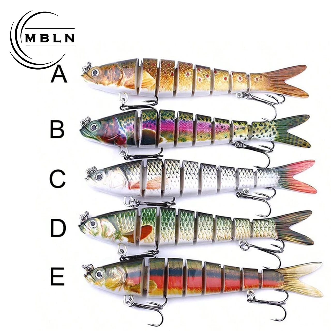 Swimbait articulado para trucha – Señuelo duro con ojos 3D - imagen 3