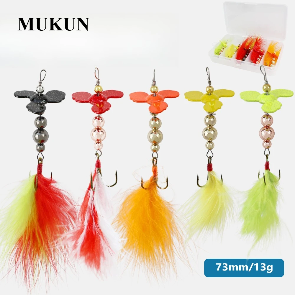 Señuelo de pesca con lentejuelas de rotación, 3g, 4,5g, cebo giratorio, señuelos artificiales de Metal, Spinner de lubina mandarín, cebos compuestos