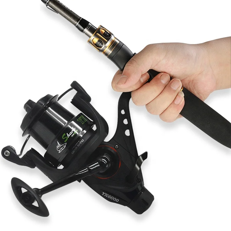 TAKEDO 5000S - 8000S carrete de pesca de carpa carretes de Surfcasting 4,9:1 carrete de Metal pesca en agua salada Surf Feed ruedas giratorias HS01 - imagen 4