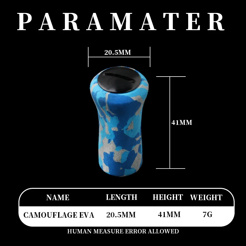 RUKE, 1 pieza, mango de carrete de pesca, Material de perilla, perilla EVA de camuflaje para carrete tipo DA/S, accesorio de mango DIY, incluye 2 uds de rodamientos DIY - imagen 2