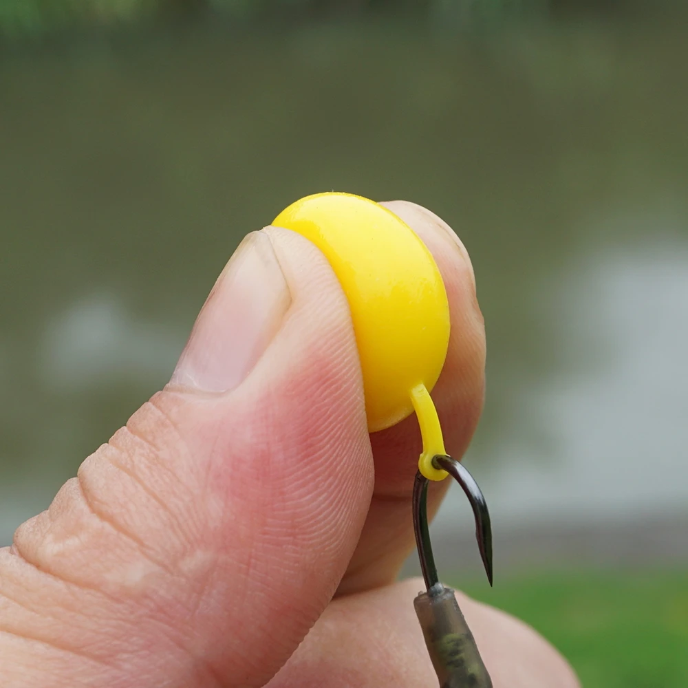 Hirisi, 8 Uds., cebo de bola flotante, sabor a maíz, cuentas de flotador de pesca, cebo suave Artificial de silicona, flotadores de goma, cuentas de bolas MA102 - imagen 3