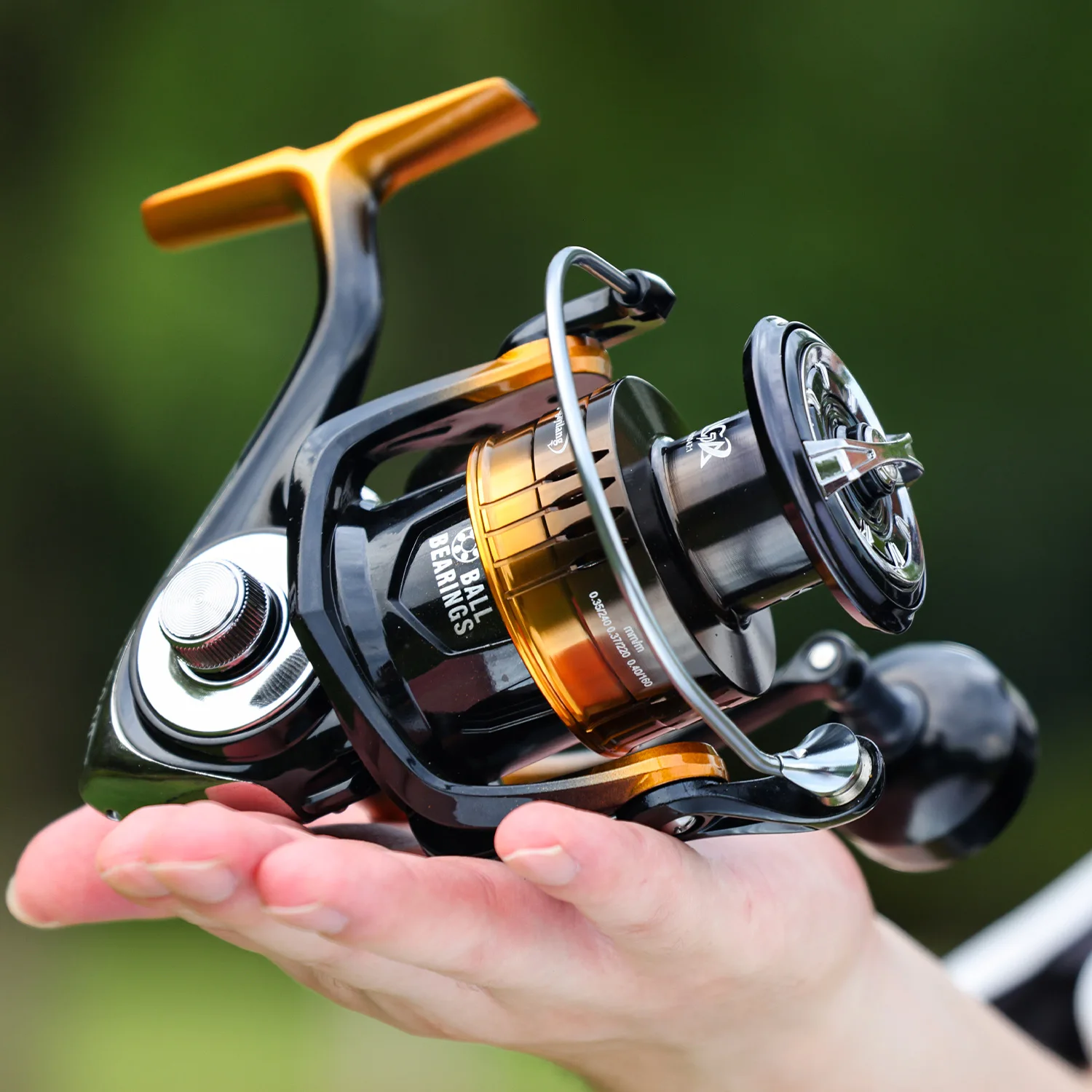 Carrete de pesca giratorio Sougayilang 1000-5000, carrete de aleación de aluminio, arrastre máximo de 10kg, carrete giratorio para lubina, trucha para pesca en agua dulce - imagen 5