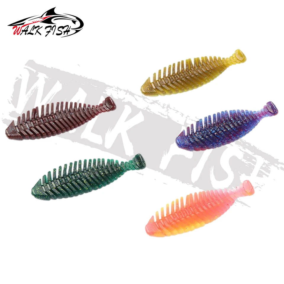 WALK FISH señuelo blando Shad PVC cola T gruesa con olor - imagen 4
