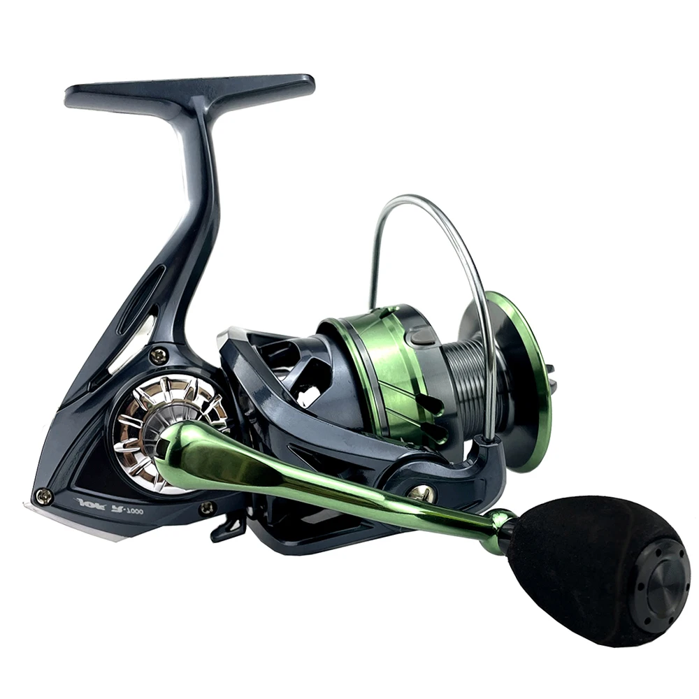 Carretes de Pesca de Mar, plantilla de carrete de carpa, rueda 5,2: 1, engranaje duradero, arrastre máximo de 28lb, señuelo de bobinado suave, pesca giratoria, bobina de Metal 2000-7000 - imagen 4