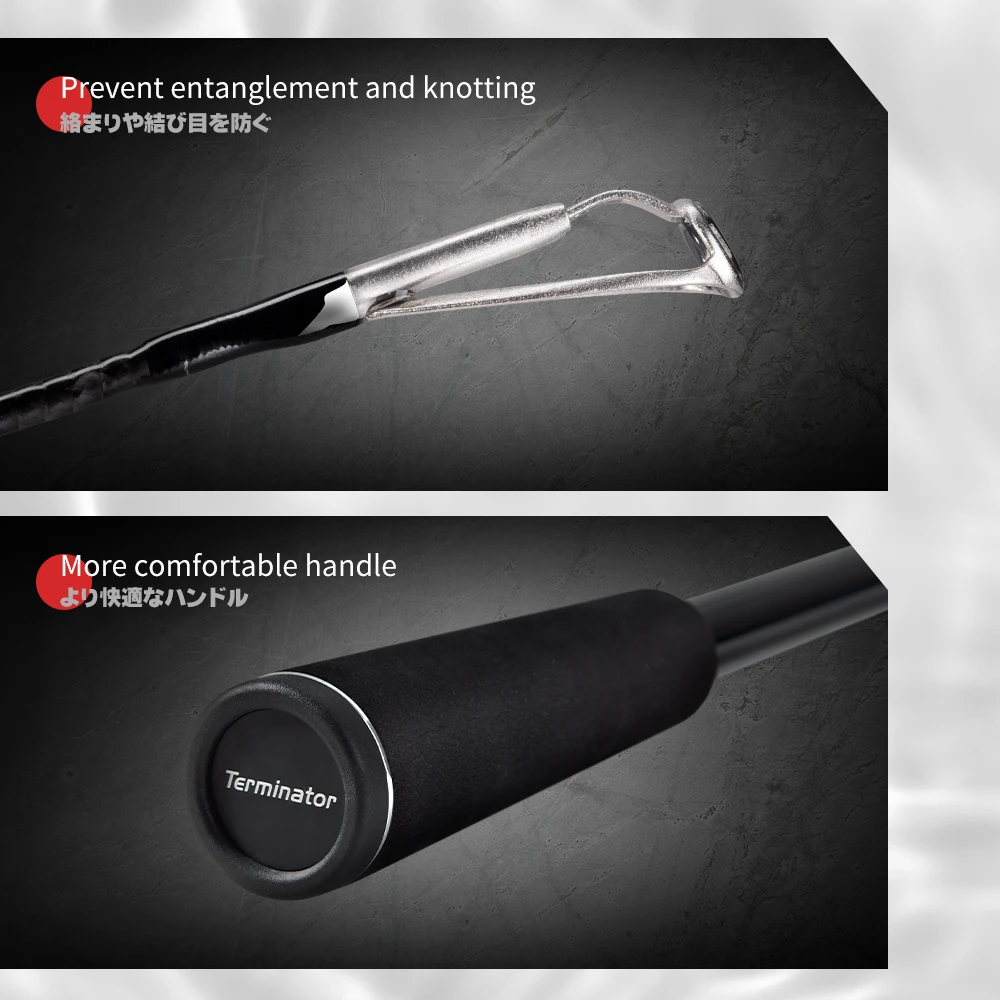 Hunthouse-caña de pescar de fibra de carbono, Kit completo de pesca de carpa, Fuji Guide, 1,96 m/2,01 m/m 2,13, Spinning Casting M/L/ML, 2 secciones - imagen 4