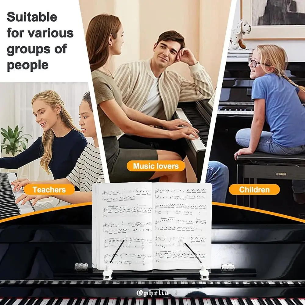 Clip portátil partituras piano – Soporte ajustable y fácil montaje - imagen 4