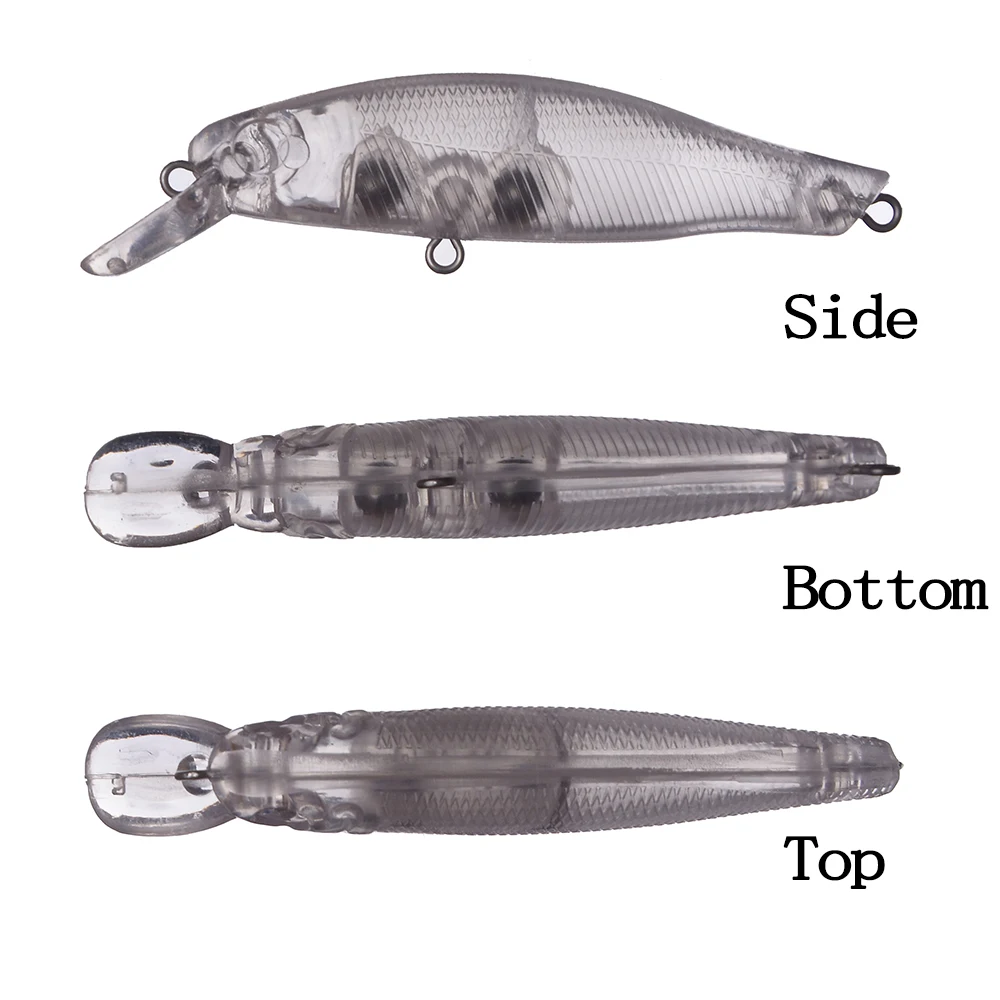 Chan'sHuang 20 piezas cebo en blanco sin pintar 8,5 cm 8g sonajero flotante Minnow DIY hecho a mano señuelo de pesca Artificial aparejos - imagen 3