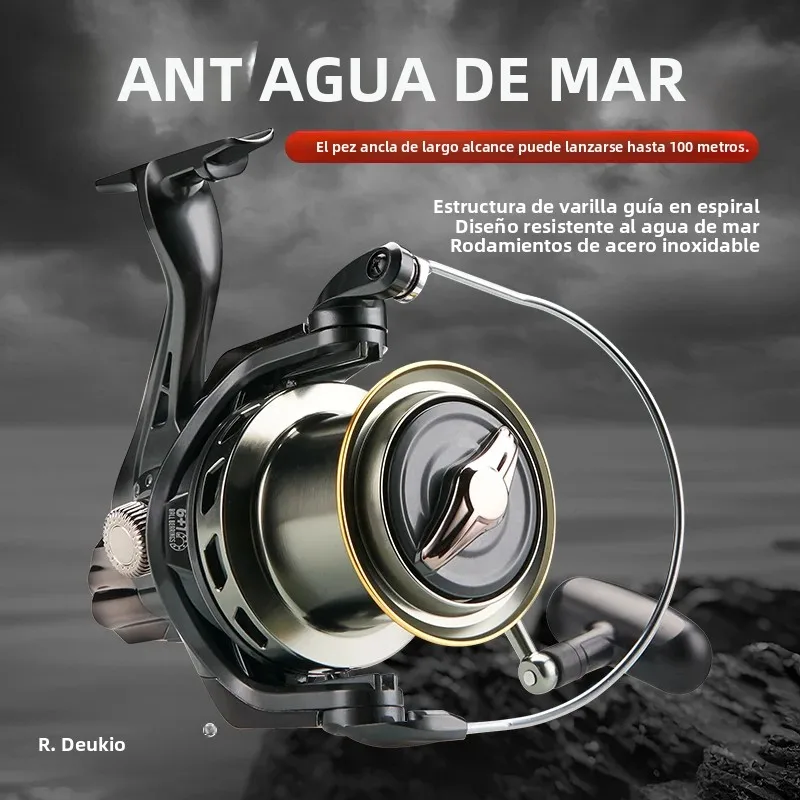 Carrete Giratorio DEUKIO 10000 – Arrastre 15kg para mar y río