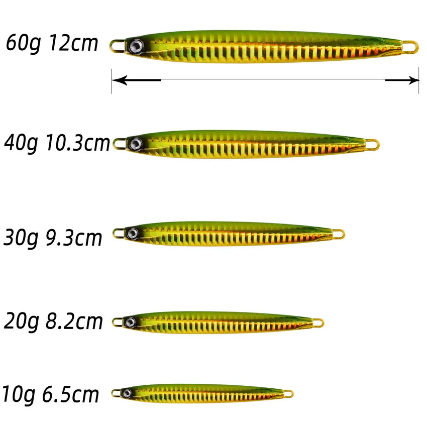 3/5 Uds. Señuelos de Pesca súper largos de fundición de Metal 7G-60G Shore Cast Jigging Pesca cuchara Jig mar agua salada aparejos de señuelo de Pesca - imagen 3