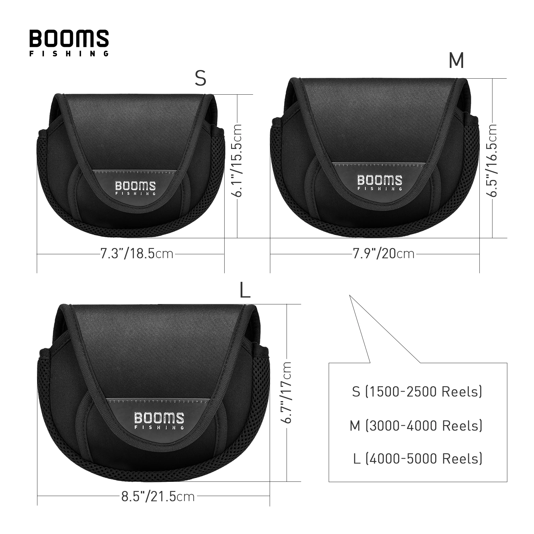 Booms Fishing RC2 nueva cubierta protectora de carrete giratorio de pesca carretes de Baitcasting bolsa de almacenamiento funda protectora accesorios de pesca - imagen 5