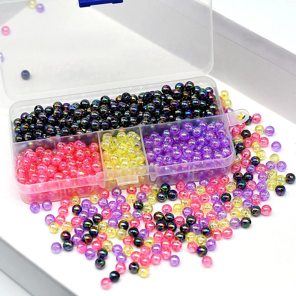 MNFT-Cuentas Unifishing para atar moscas, 200 piezas, 6MM, colores rosa, Morado, amarillo del Arcoíris - imagen 5