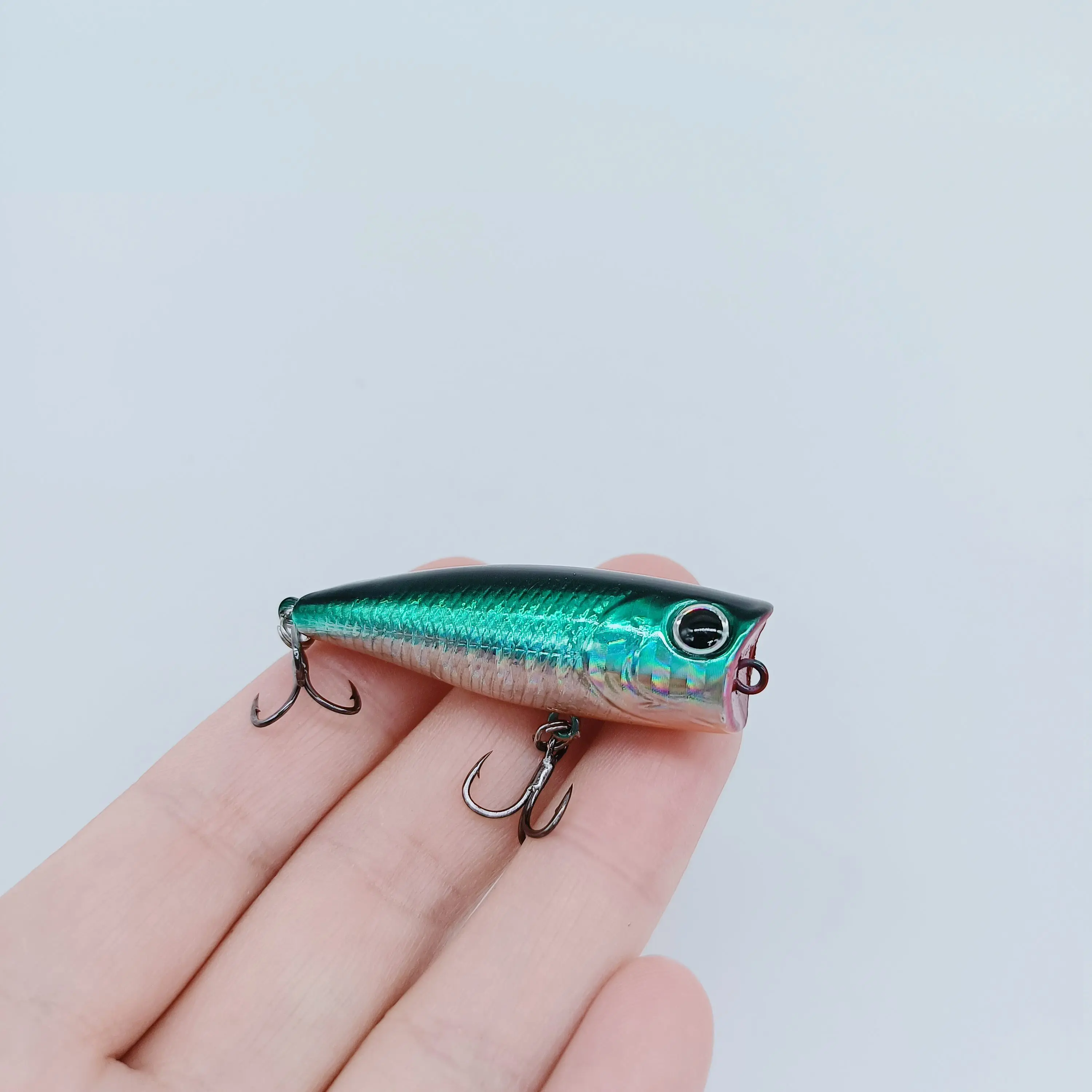 DUODUOYU-Mini señuelo de pesca Popper, 1 piezas, 4,5g/50mm, cebo duro Artificial, anzuelo afilado, Crankbait, Wobbler, aparejos de pesca - imagen 2