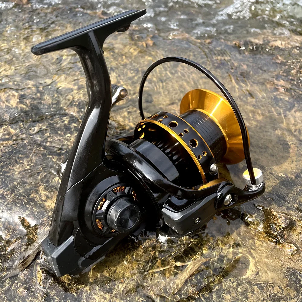 Carrete de pesca giratorio, serie DC 12 + 1BB, arrastre máximo de 30kg, mango intercambiable izquierdo y derecho, 9000, 10000, 12000 - imagen 5