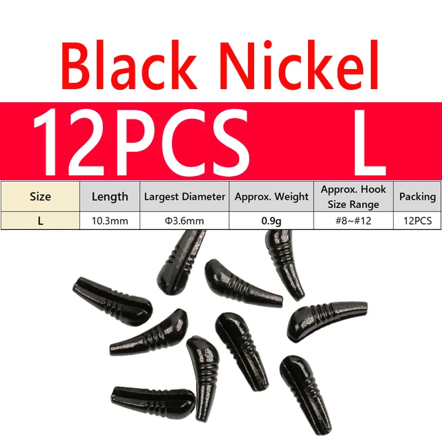 12PCS L Bk Nickel