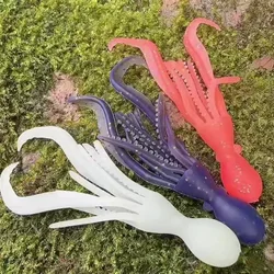 5 uds 10CM/4,8g cebo de calamar pulpo de alta elasticidad, cebo altamente flexible, cebo suave, swingman, equipo de Pesca, Pesca