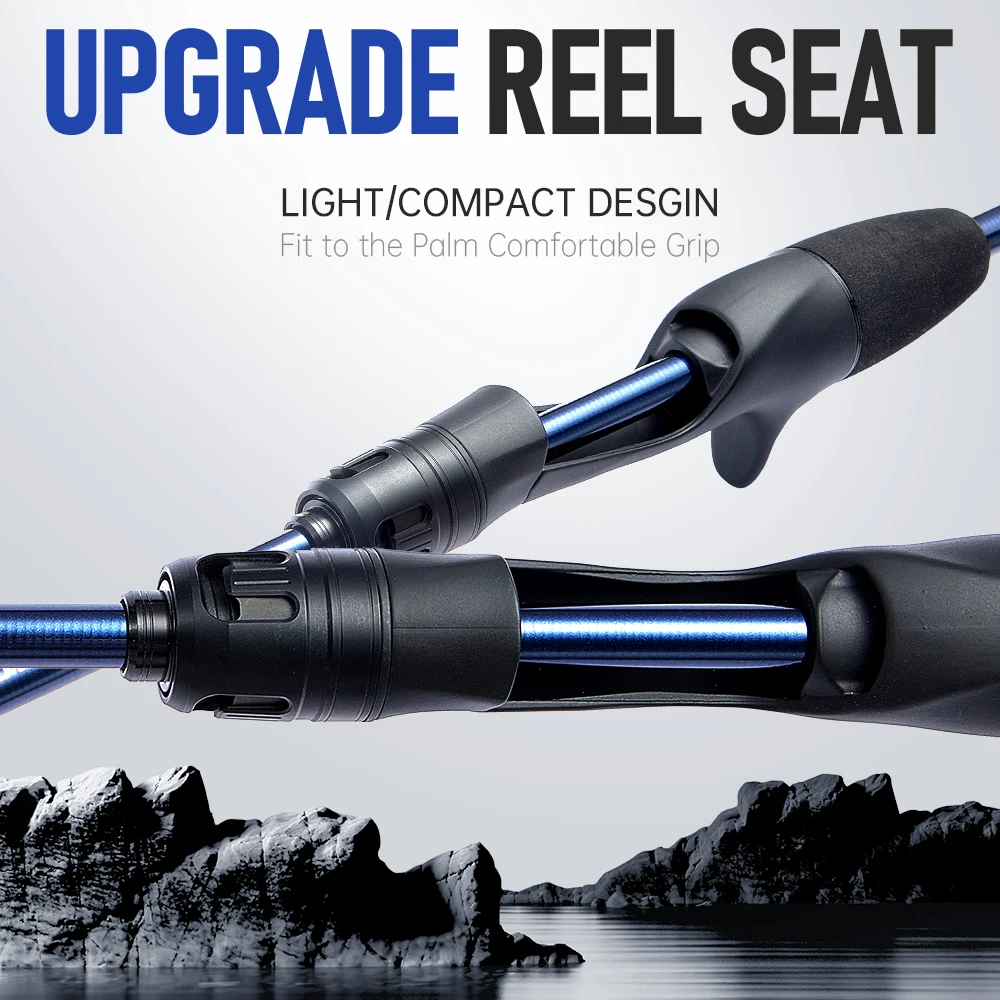 Caña de pescar SOLOKING SCOUT47 de calamar y sepia, caña de pescar de mar para Webfooted, 2 secciones, acción 9:1, 61g, caña de pescar ultraligera - imagen 4