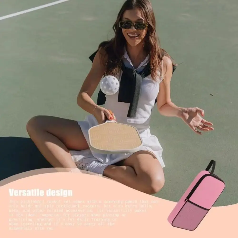 Bolso cruzado de Pickleball de gran capacidad con cierre de cremallera, bolsa de paleta de Pickleball impermeable, correa ajustable profesional