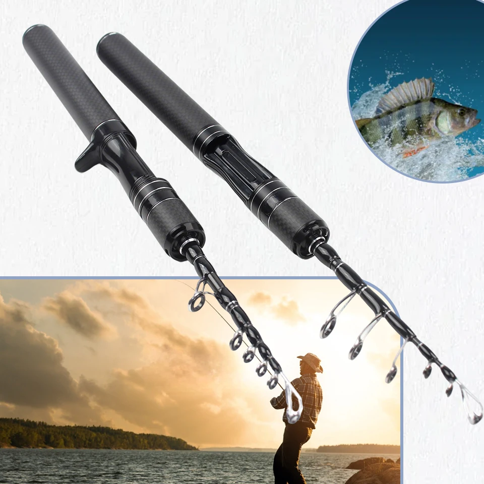 Varilla de señuelo de fibra de carbono Diseño telescópico Adaptable a diferentes escenarios, liviana y resistente, simple y fácil de operar. - imagen 2