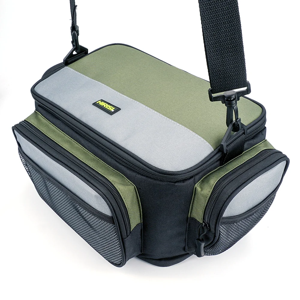 Hirisi-bolsas multifuncionales para aparejos de pesca, bolsa de pesca Oxford W127, caja de almacenamiento de herramientas de carrete de pesca - imagen 2