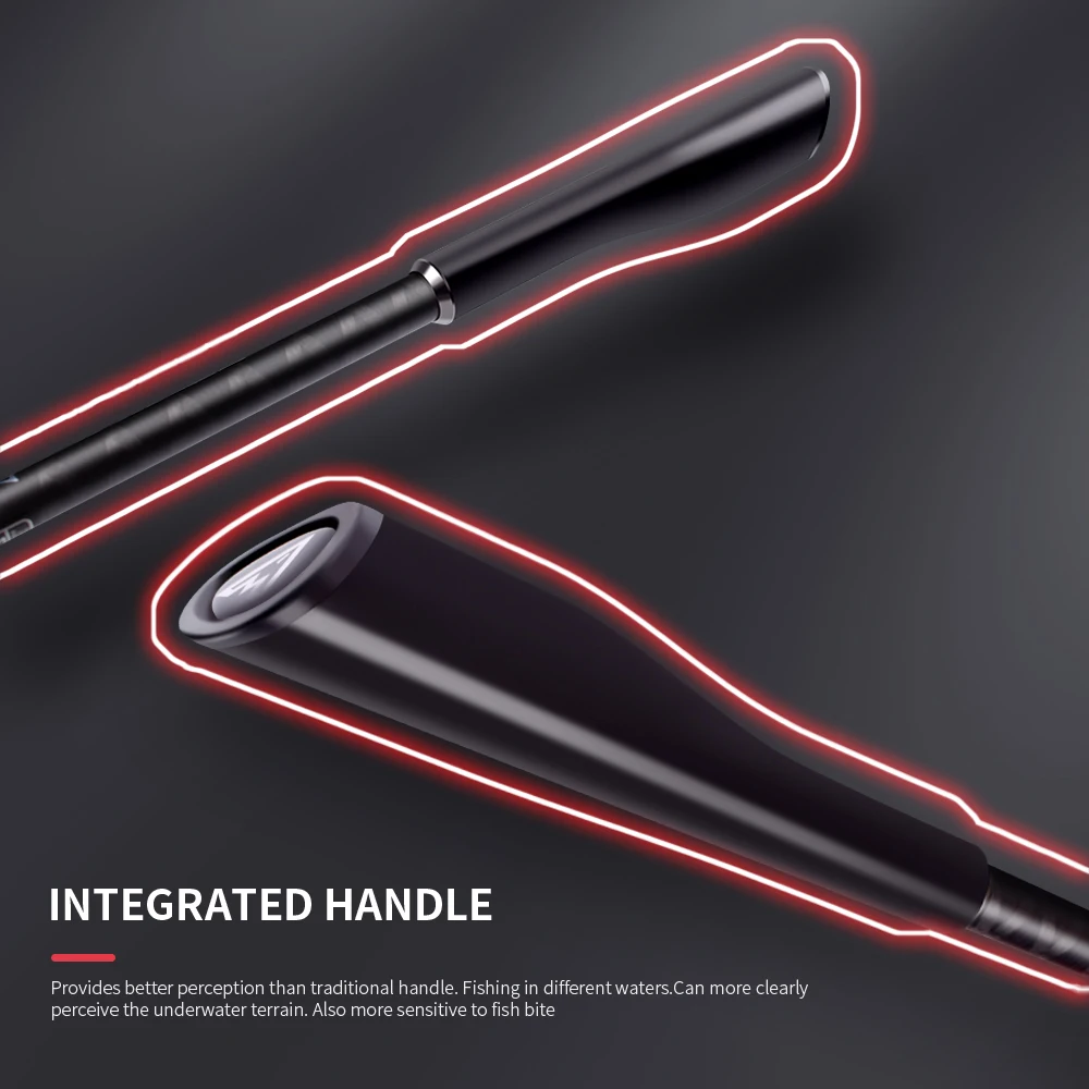 Mavllos caña de pescar de trucha de caballería con señuelo de Punta M/ML medio rápido, 5-15g/7-28g, caña de fundición giratoria para pesca de lubina de carbono de agua salada - imagen 5