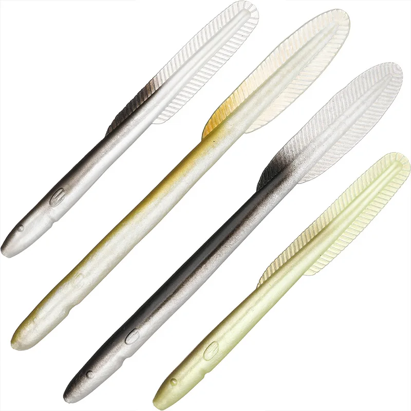 Cebo suave Señuelo de pesca de Anguila pequeña Super Live Vivid Ricefield Anguilas Loach 16 cm/10g 12,5 cm/6g Señuelos artificiales Lote 4 piezas - imagen 3