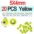 5X4mm 20pcs Yellow