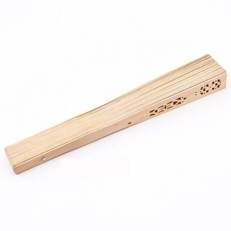 Abanicos de madera huecos plegables perfumados de sándalo chino, abanicos de mano, decoración del hogar de 20cm - imagen 2
