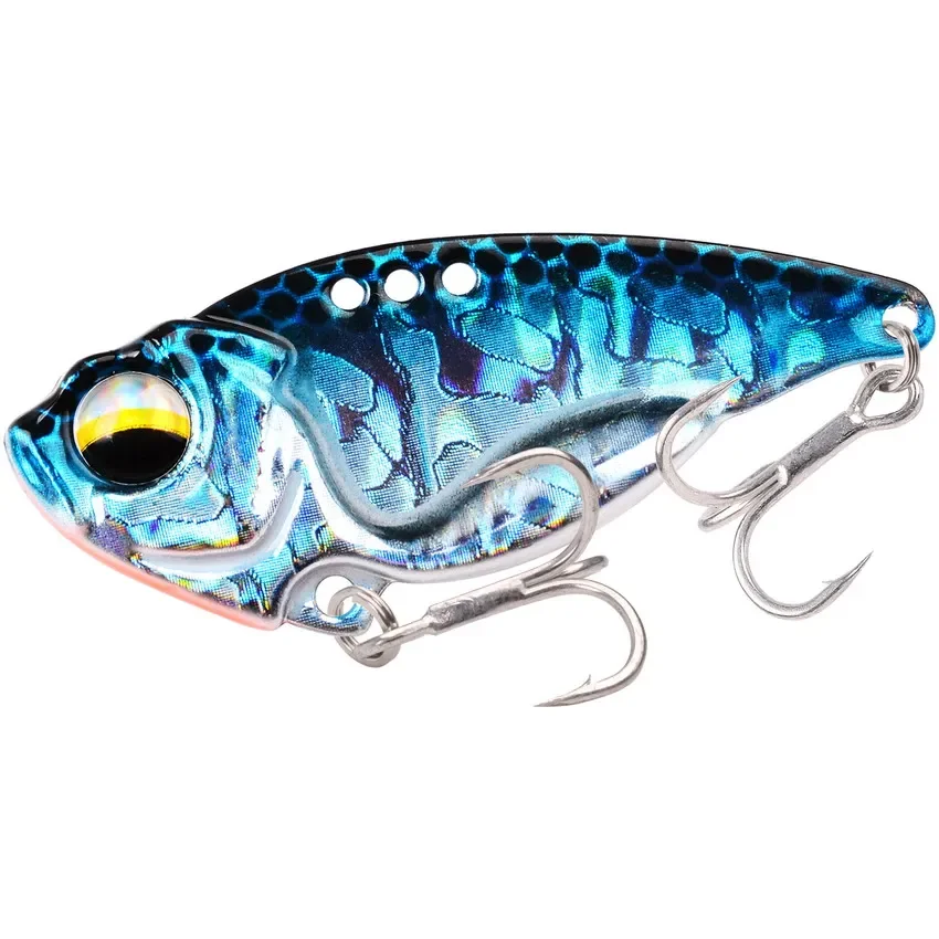 5 unids/caja Metal hundimiento sin labios Crankbait hoja VIB 5g 9g 12g cigarra Wobblers cebos aparejos para lubina perca Señuelos de Pesca - imagen 5