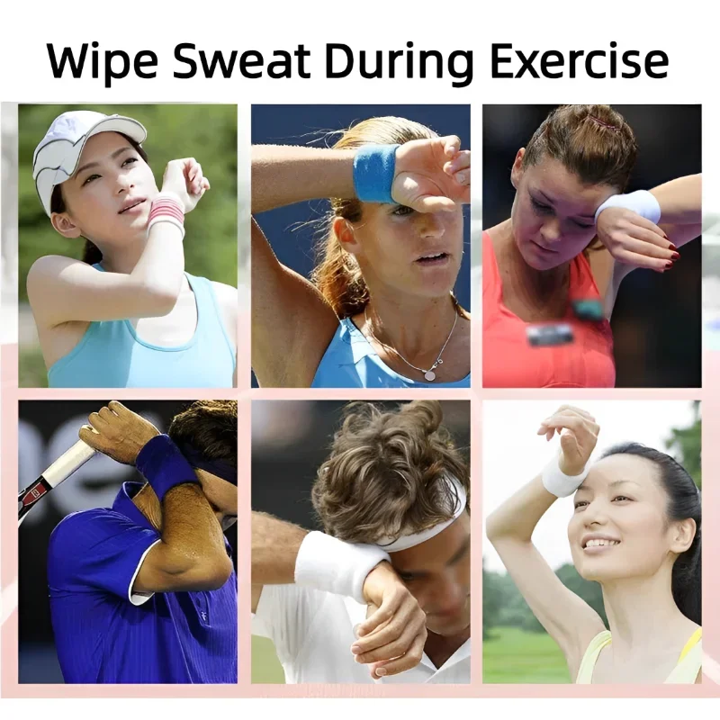 8 × 10CM toalla pulseras deportivas tenis bandas para el sudor protector de muñeca para baloncesto voleibol padel Fitness bandas para el sudor envoltura Padel Cuf - imagen 2