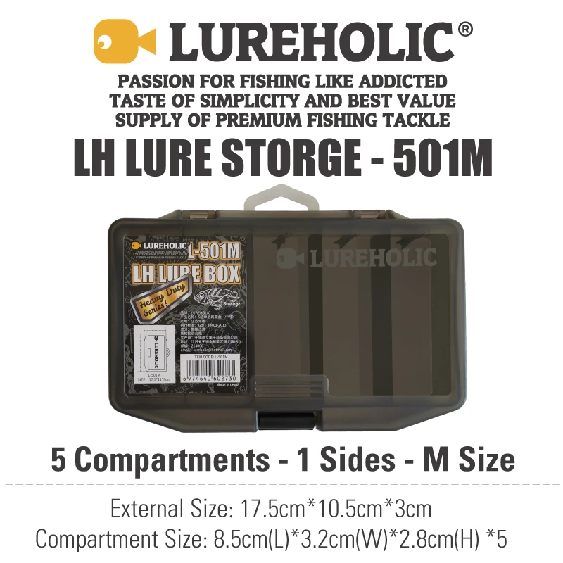 Caja de señuelos LUREHOLIC, aparejos de pesca, almacenamiento de señuelos duros, gusano suave, peso de tungsteno, anzuelos con cabeza de plantilla, cajas de almacenamiento de PVC - imagen 4