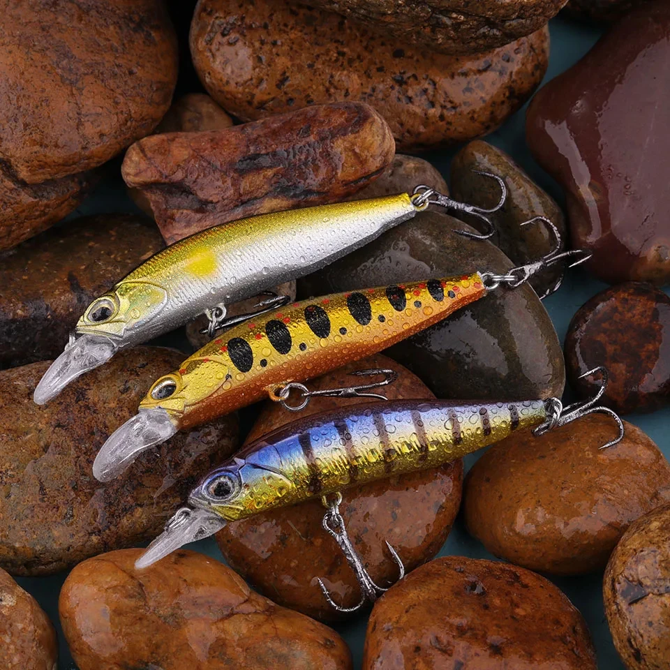 WALK FISH-señuelo de pesca de pececillos, 1 piezas, suspendido, 75MM/5,3G, Wobblers, Artificial, japonés, profesional, duro, para invierno
