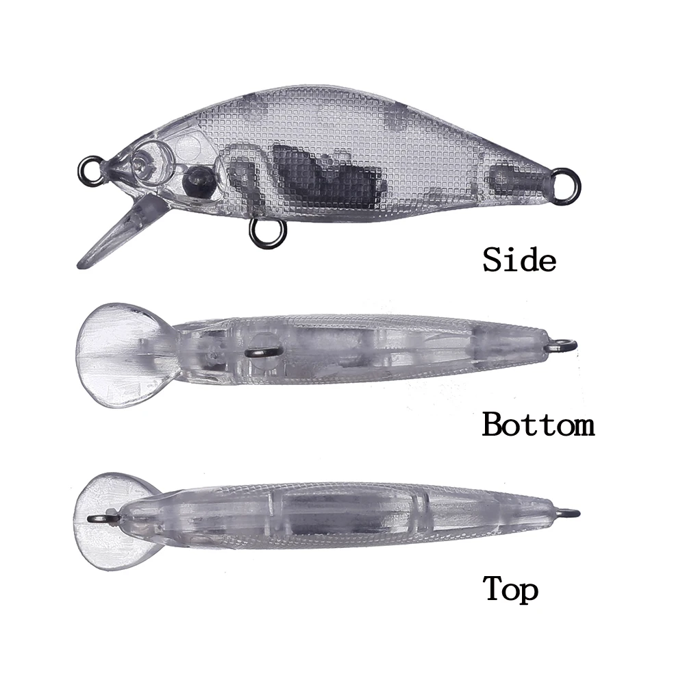 Chan'sHuang 20 piezas cebo en blanco sin pintar 50mm 3,8g labio poco profundo Crankbait sonajeros flotantes DIY señuelo de pesca Artificial hecho a mano - imagen 4