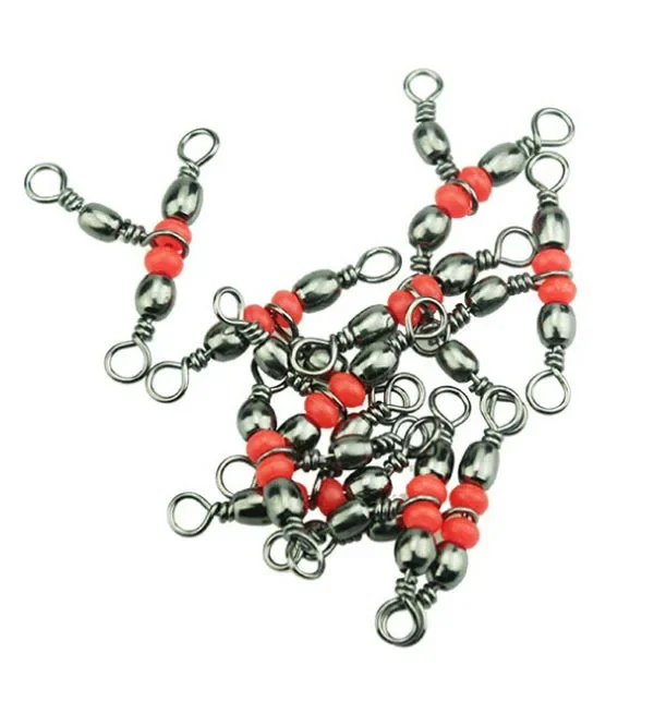 10 Uds. De hebilla de pesca, mini anillo giratorio de acero al carbono con cuentas de 360 grados, anzuelo, conector de línea de cebo, accesorios de pesca - imagen 3
