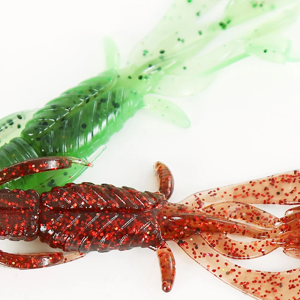 ZUKIBO, nuevo, 10 Uds., cebo blando para camarones y mariposas, Señuelos de Pesca artificiales invertidos, cangrejo flotante, cebo falso, aparejos de pesca - imagen 5