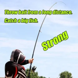 Caña de pescar telescópica de carbono de 2,1 M, 3,0 M, 3,9 M, 4,5 M, 20kg, caña de pescar giratoria, agua salada, agua dulce, playa, roca, Surfcasting