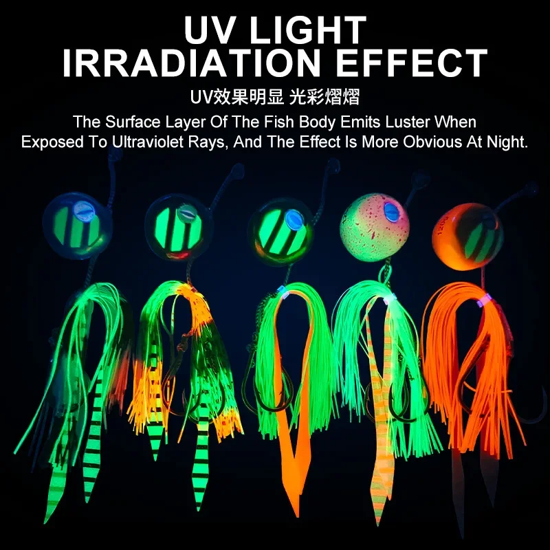 Tenya Tairaba Kabura Slider Madai Jig señuelo de calamar gancho de hierro plomo vibración lenta Spng cebos de pesca de lubina con falda señuelos de Jigging - imagen 4