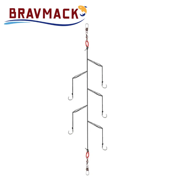 5 unids/pack ganchos de cuerda 3 #   -13 #     Anzuelo de pesca de acero rico en carbono, aparejos giratorios, anzuelo afilado con púas - imagen 4