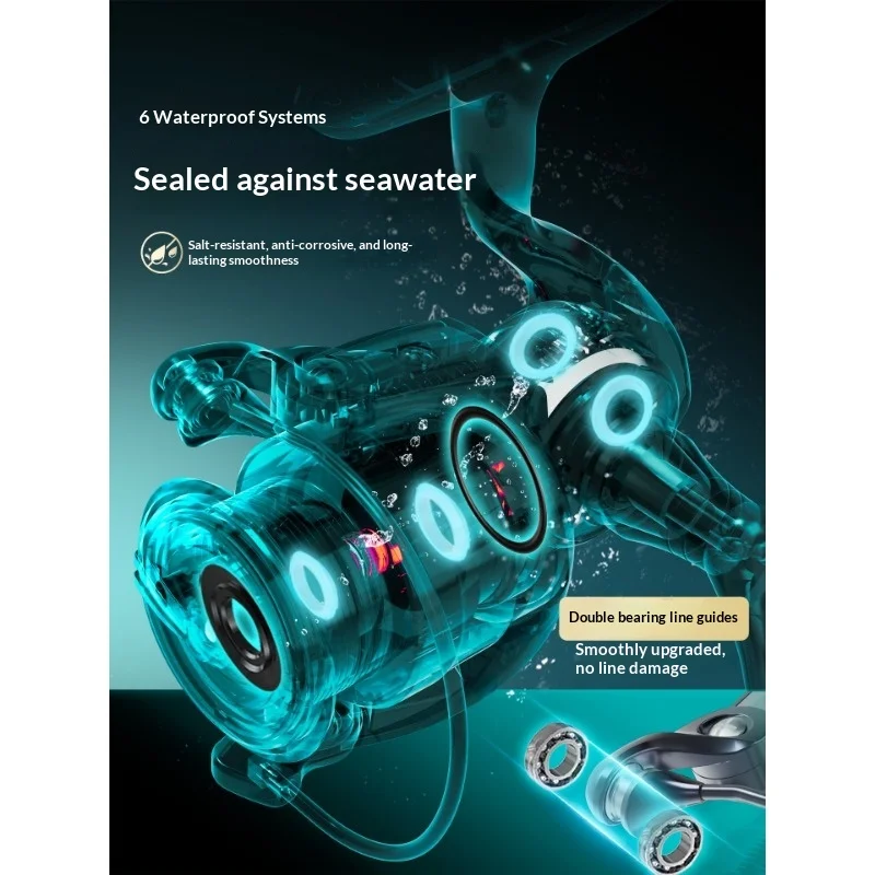 Carrete Hasida M9 giratorio agua salada - imagen 4