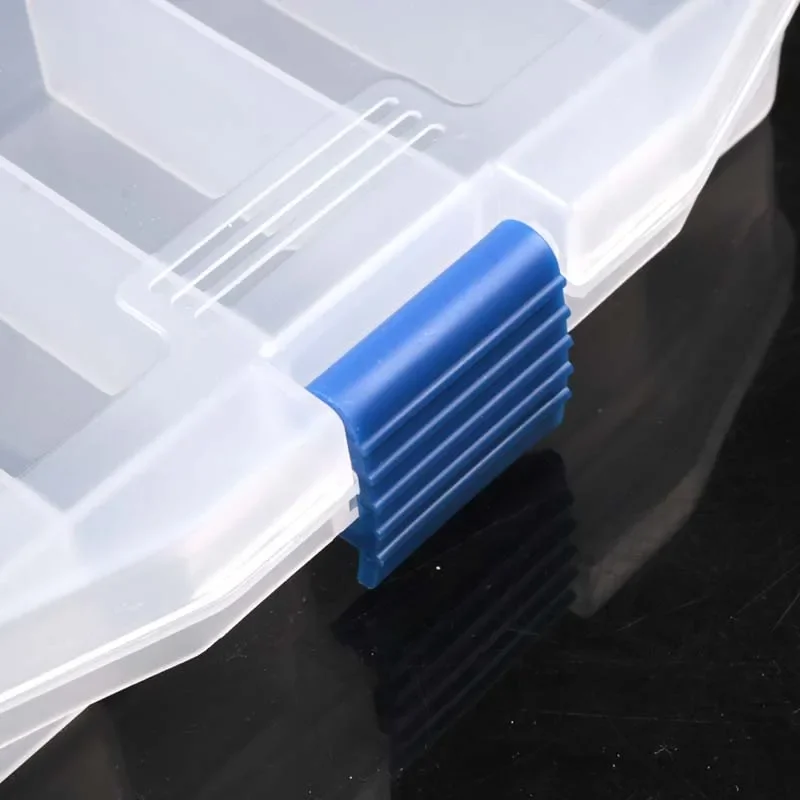 Caja de almacenamiento de aparejos de pesca con 5 compartimentos, señuelo de pesca con mosca, cuchara, anzuelo, caja de aparejos, herramientas de accesorios de pesca - imagen 4