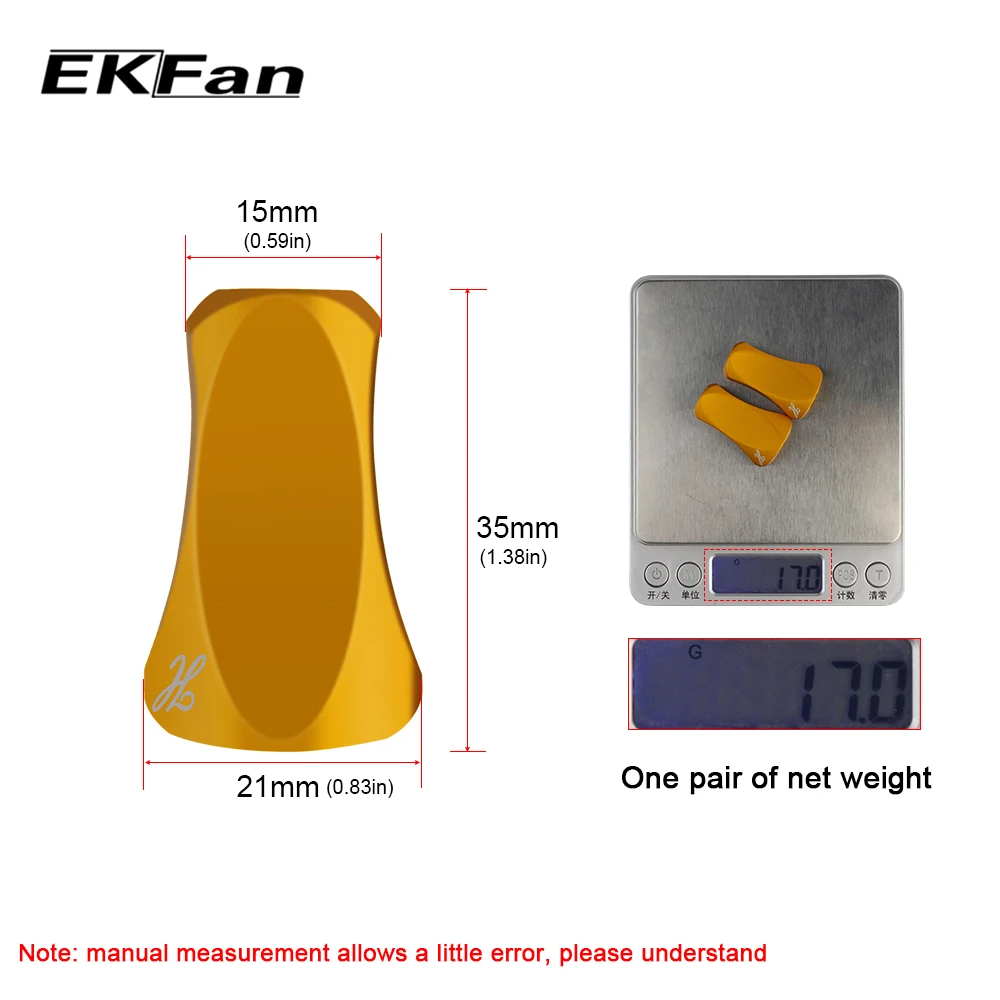 EKFan, 1 unidad, perilla de mango de carrete de pesca serie mate para carretes de pesca Baitcasting, pieza componente - imagen 5