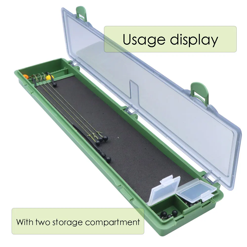Caja de aparejos de pesca de carpa, tablero de aparejo de pelo rígido con pines, aparejo de pelo, caja giratoria, billetera, caja de almacenamiento, equipo de accesorios de pesca - imagen 3