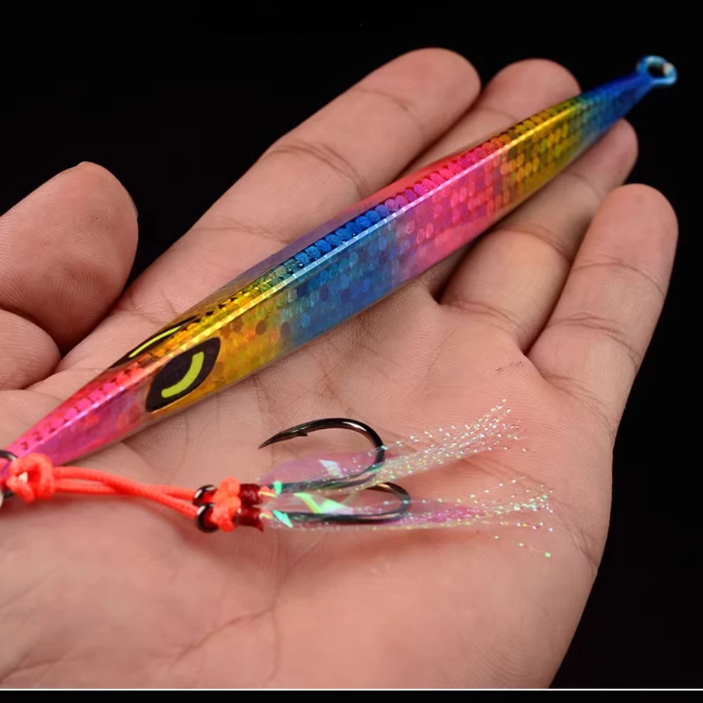 Señuelo de pesca con plantilla de Metal largo de hundimiento rápido, cuchara de Jigging de fundición lenta, 150G, 200G, 250G, 300G, cebo de Metal Artificial, aparejos de mar - imagen 2