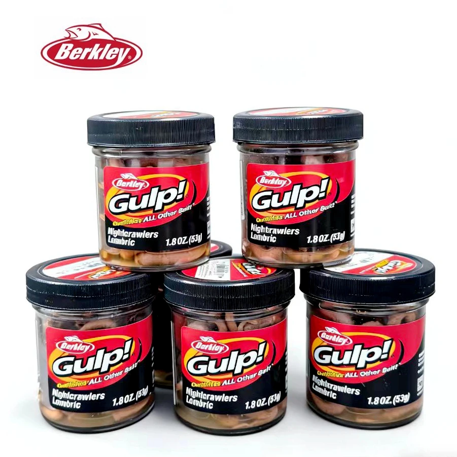 Original Berkley GULP Nightcrawlers Lombric outfishes todo otro cebo 1,8 OZ/53g cebo de trucha cebo Lombrico suave cebo de lubina - imagen 2