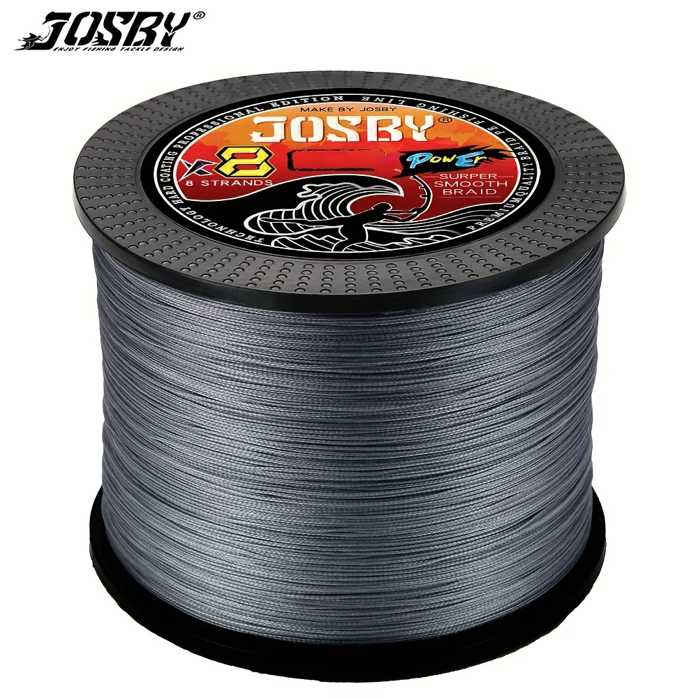 JOSBY-sedal trenzado de pesca de 1000M, tejido de hebra X8, hilo de pescar de PE trenzado, multifilamento, 8 cables trenzados, accesorios de pesca de carpa, mar