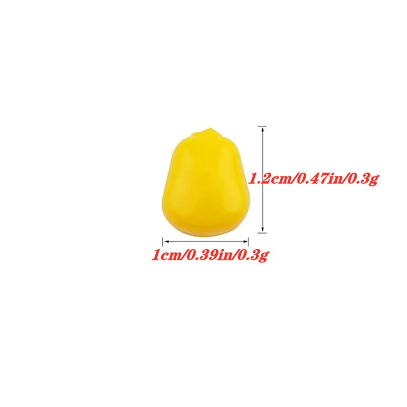 50 uds/100 unidades de cebo suave de silicona con olor a maíz, agua flotante, Señuelos de pesca de carpa de maíz, cebos de goma Artificial - imagen 4