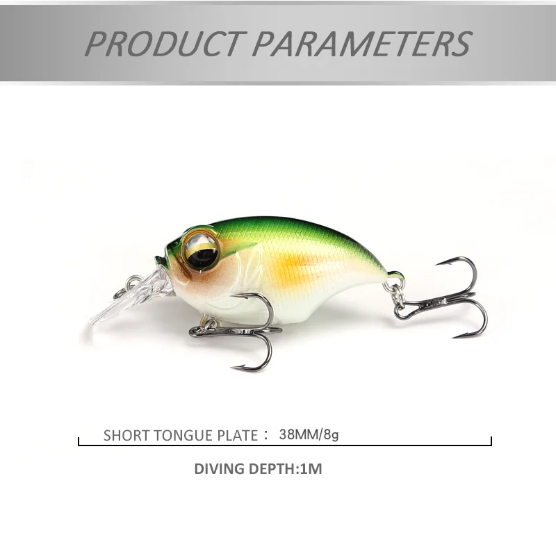 Crankbait 38mm para Curricán – Señuelo duro para Lucio, Perca y Trucha - imagen 3