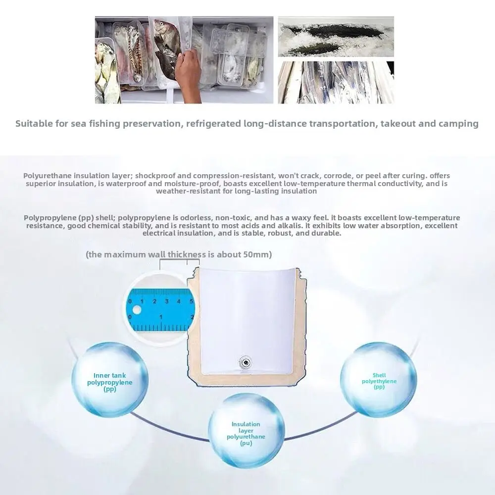 Caja enfriadora de pesca de 10L, 13L, 18L, 22L, 26L, orificios de aire portátiles, almacenamiento de peces impermeable, caja de tanque para exteriores con aislamiento de varios tamaños - imagen 4