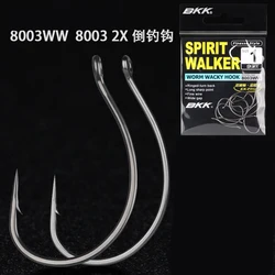 BKK 8003 SPIRIT WALKER gusano anzuelo loco 9 Uds acero alto en carbono Hamecon Texan púas manivela anzuelos de pesca para lubina cebo blando
