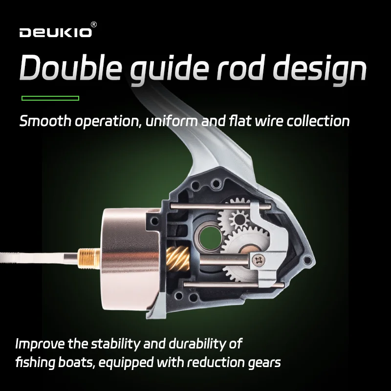 Carrete de pesca giratorio DEUKIO serie 2000-7000, relación de engranaje 5,2: 1, carrete de Metal 4 + 1BB, carrete liso y resistente para agua dulce y salada - imagen 4